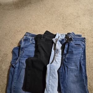American Eagle Outfitters Blue and Black Denim Jeans